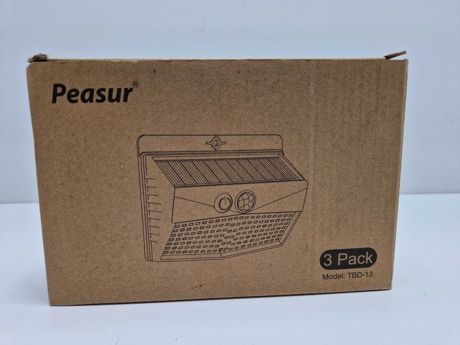 Peasur lampy solarne zewnętrzne led z czujnikiem ruchu 3 sztuki