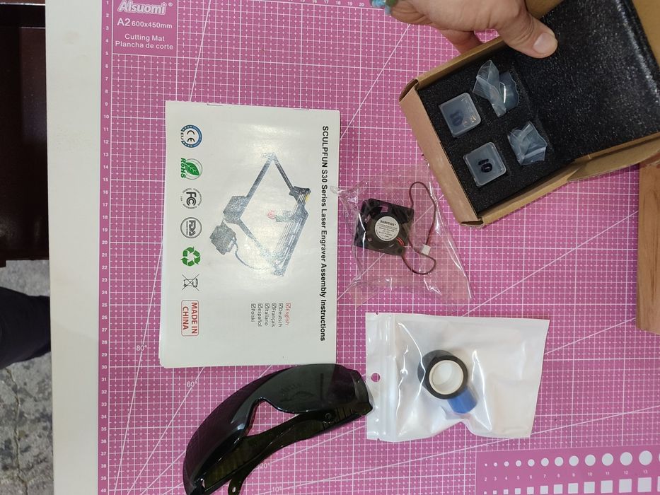 Laser Sculpfun S30 + Extras: Lentes, Ventoinha, Acessórios