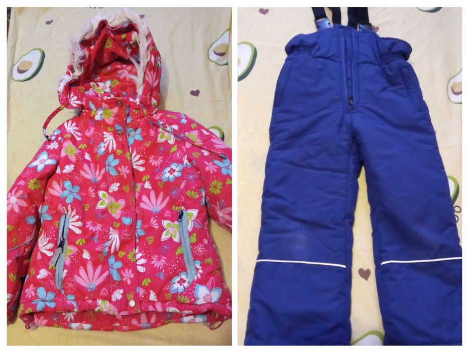 Зимний комплект, куртка и комбинезон, р. 122 см