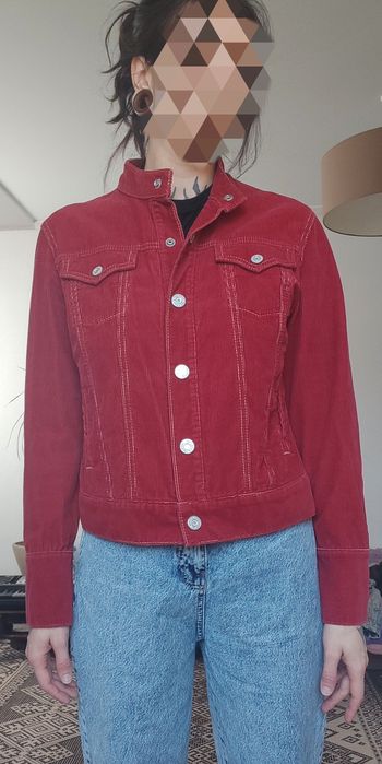 Вінтажна вільветова куртка Gap розписана вручну