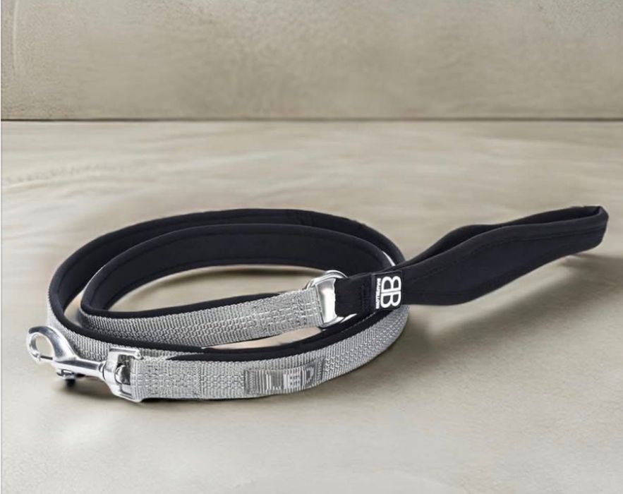 Nowa smycz Bullybillows 1.4m Active Light Lead kolor szary