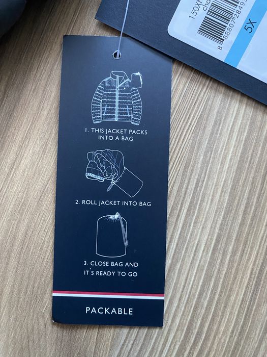 Нова чоловіча демісезонна куртка Tommy Hilfiger Packable Jacket — Розмір 5X (Оригінал з бірками)