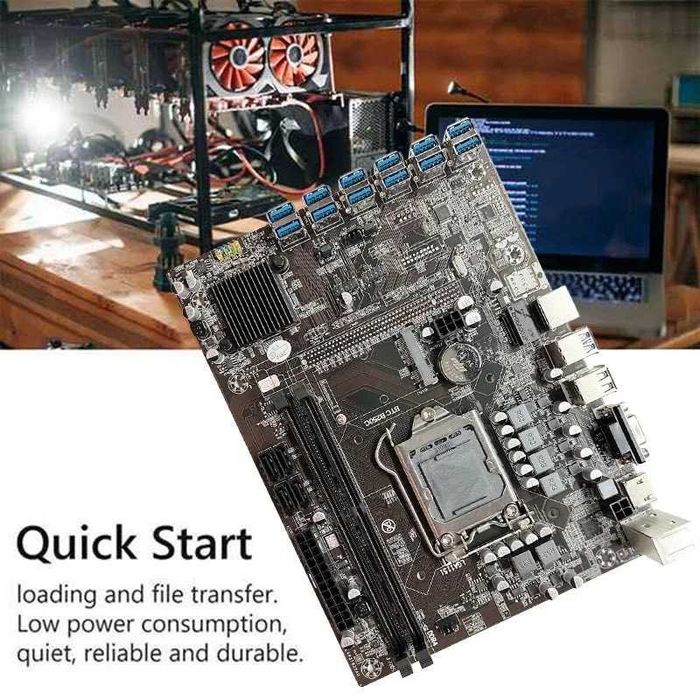 B250C BTC Mining Motherboard на 12 карт