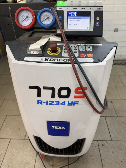 Stacja klimatyzacji Texa 770S R-1234YF z identyfikatorem