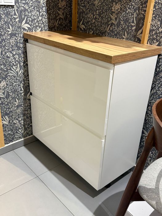 Szafa niska z szufladami Ikea Metod biały połysk  80x37cm