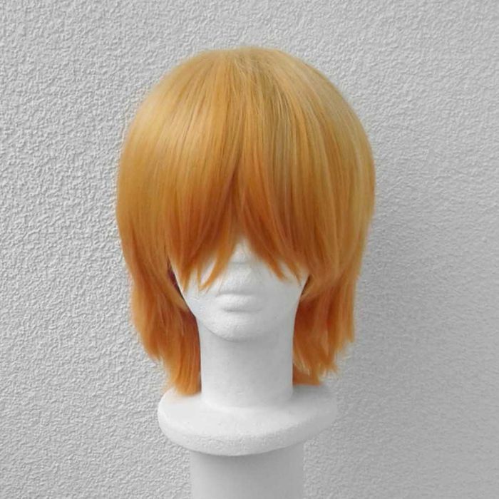 Demon Slayer ombre pomarańczowa ruda peruka Agatsuma Zenitsu wig