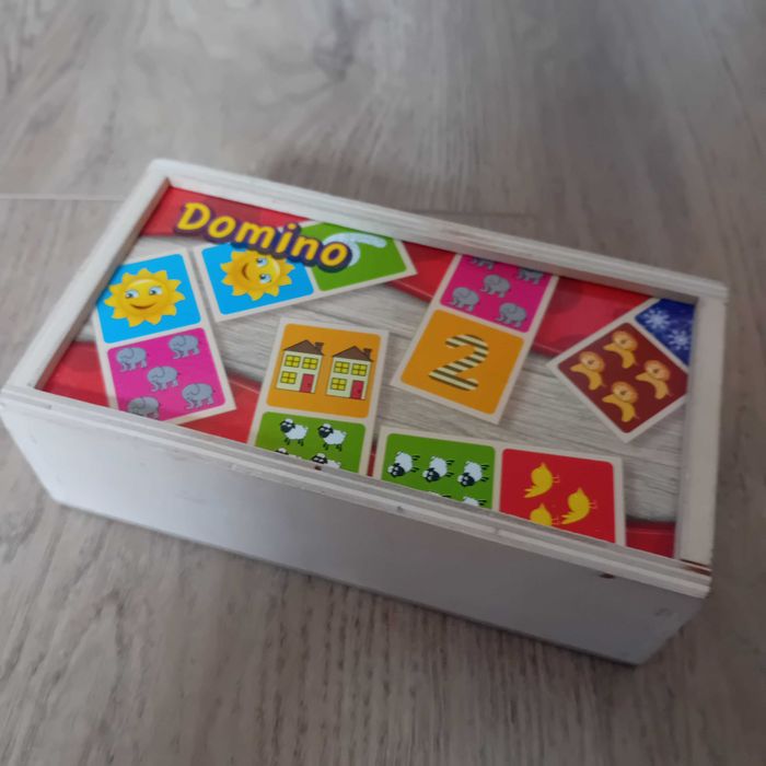 Domino kolorowe dla dziecka. Drewniane. Tanio!