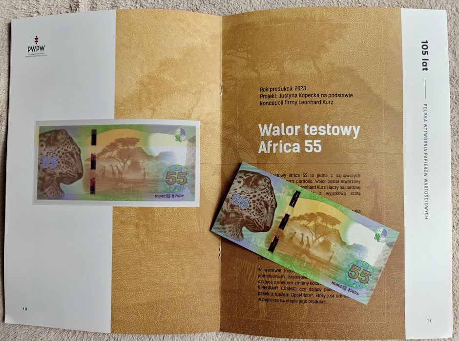 Folder 105 lat PWPW -komplet, stan gabinetowy.
