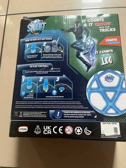 Piłka treningowa licząca Intek Smart Ball niebieska lights7sounds