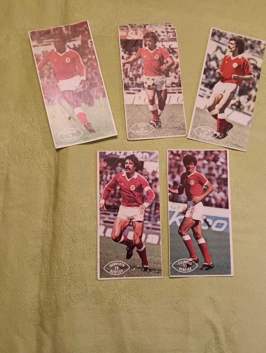 Lote 5 Cromos Jogadores Benfica