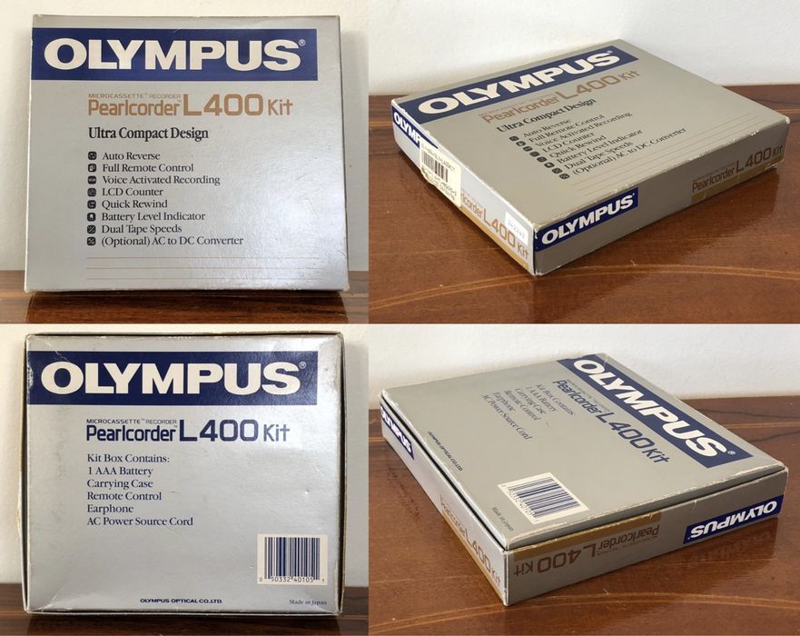 Retro dyktafon OLYMPUS Pearlcorder L400 Kit na mikro kasety Japan