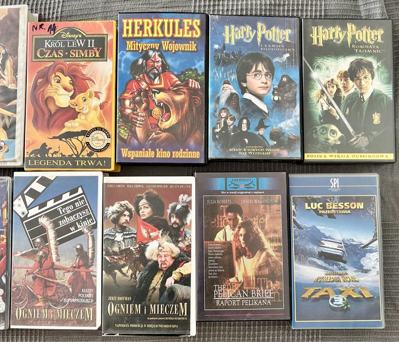 Kasety VHS filmy bajki