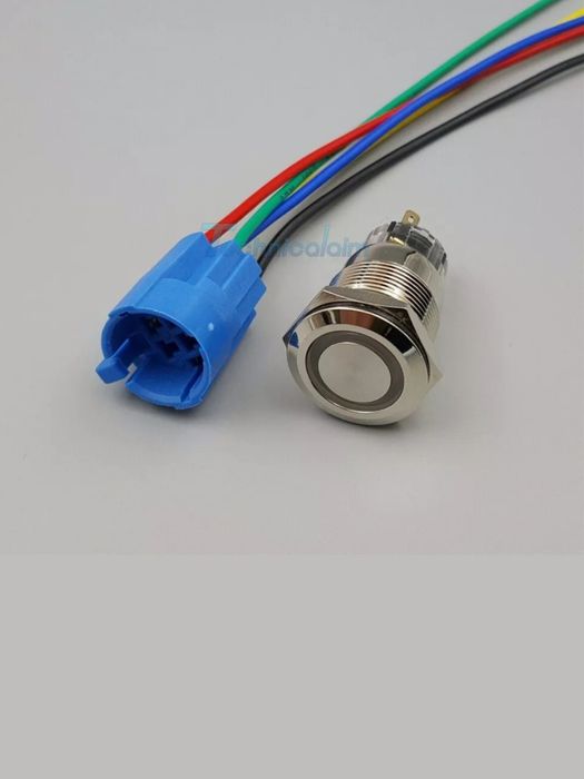 Botão com led azul