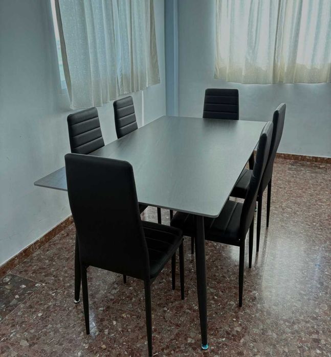 Saldos: Mesa de Vidro + 6 Cadeiras + Portes 224€