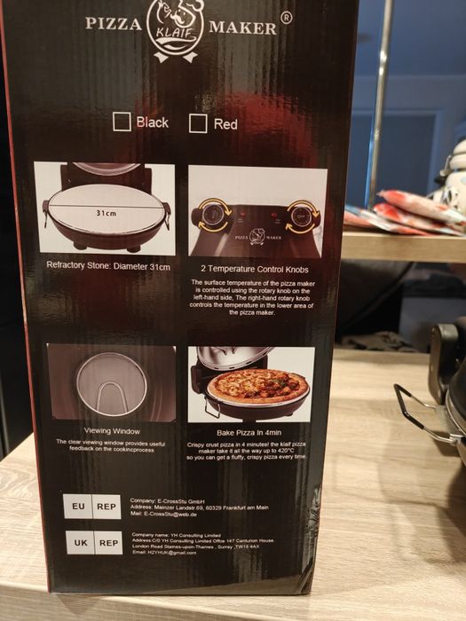 Piec do pizzy pizza maker Klaif 1200w