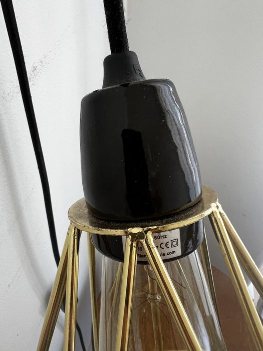 Candeeiro filament style dourado