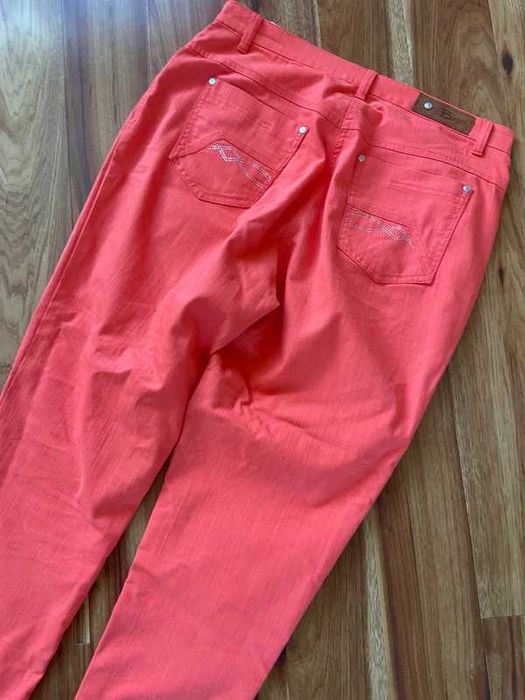 Brandtex mary rurki spodnie cygaretki 7/8 koral roz pastele xxl 44