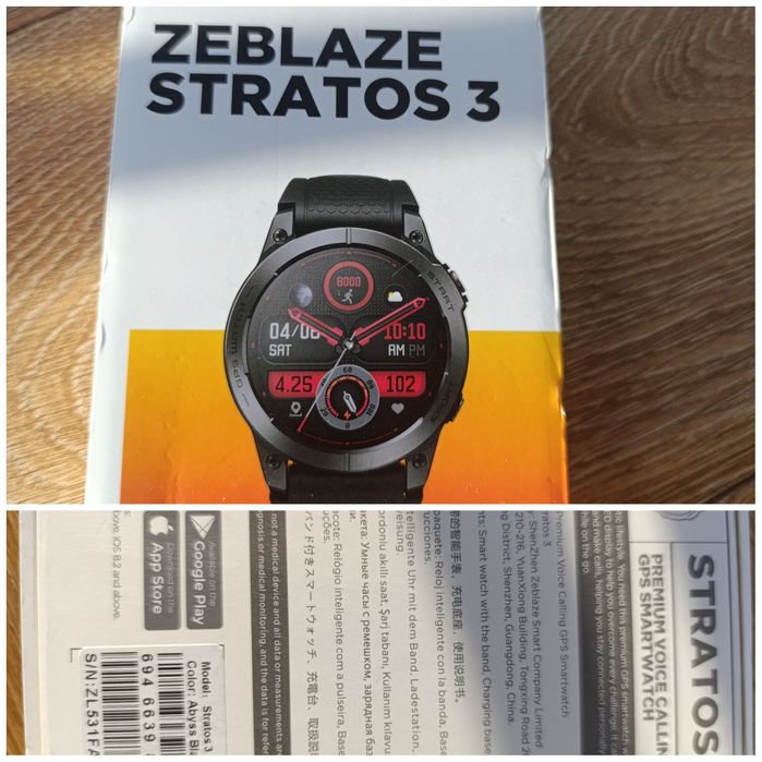 Smartwatch ZEBLAZE Stratos 3 Czarny GPS
