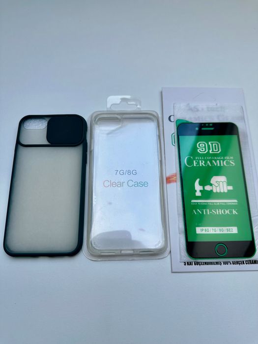 2 Nowe Etui, Case, Obudowa iPhone 7/8, szkło ekran