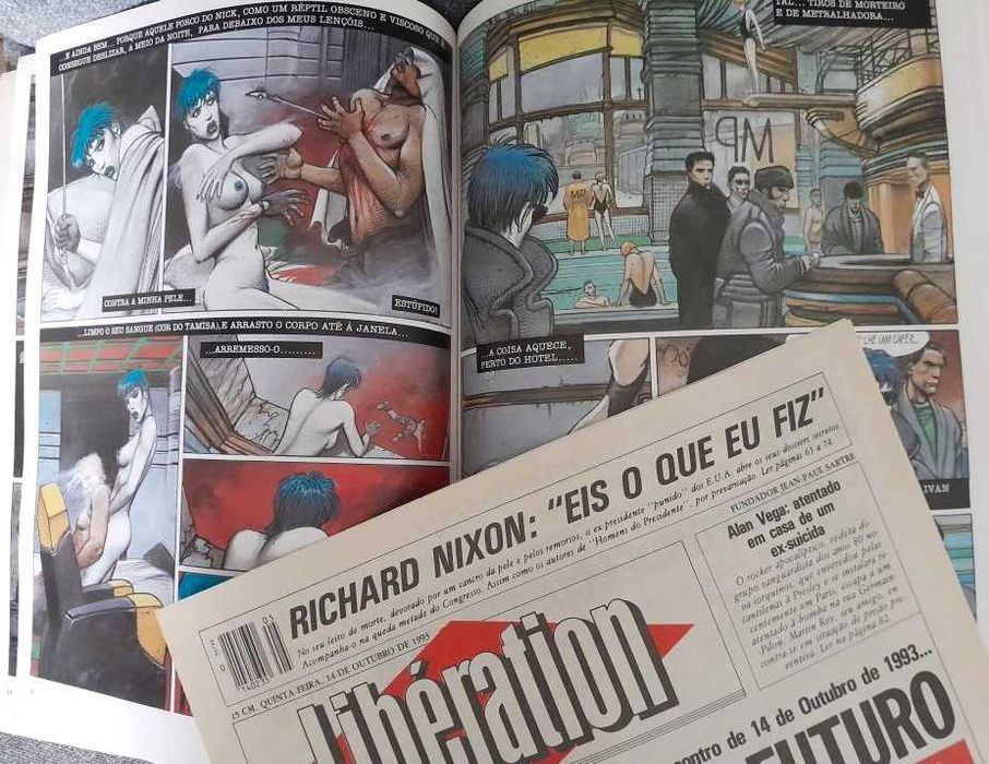 6 livros de Bilal e 1 de Moebius