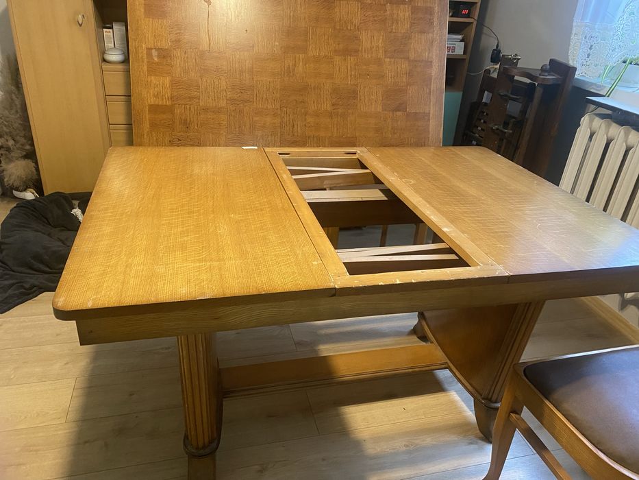 Stół Holenderski drewniany 6 krzeseł