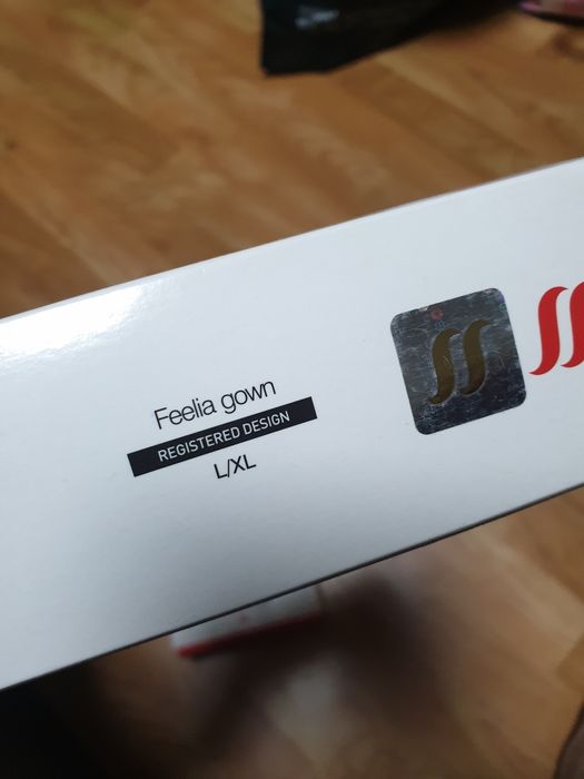 Елегантна сукня-пеньюар Obsessive Feelia, пеньюар білий