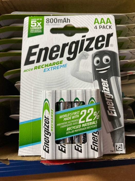Аккумуляторы ААА Energizer AAA 800mAh NiMh 4шт Recharge Extreme