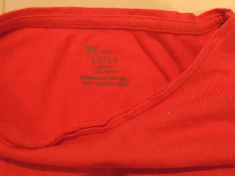 camisola  vermelha criança