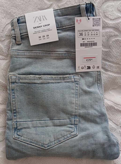 calças de homem "Zara" modelo skinny crop novas!