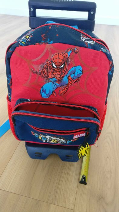 Mochila pré-escolar com trolley Spiderman