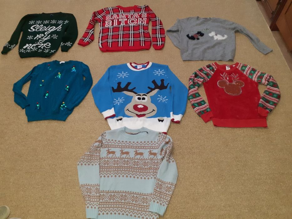 Світер, светр новорічний, жіночий різдв'яний s-л