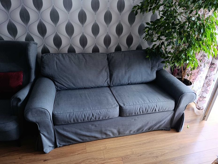 Sofa Ikea Evertsberg 2-osobowa,rozkładana,z pojemnikiem na pościel