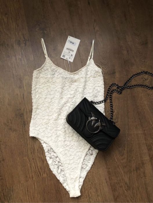 Body Zara nowe na ramiączkach koronkowe boho XS/S/M