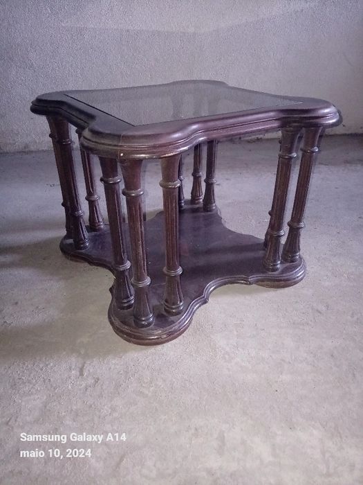 Mesa centro sala tampo vidro