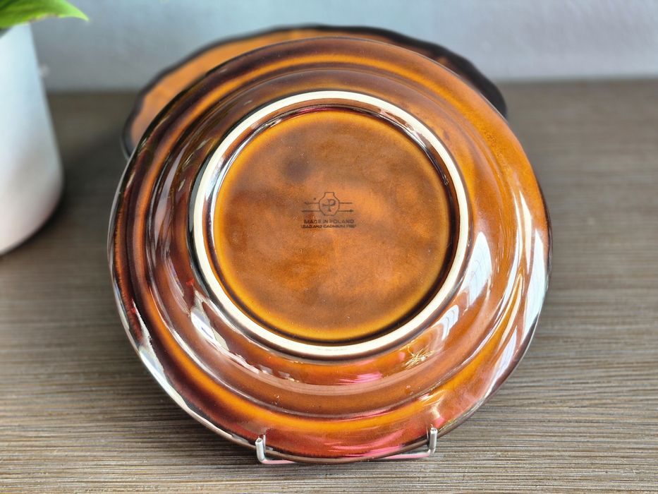 Talerze głębokie obiadowe Pruszków 6 szt  porcelit PRL