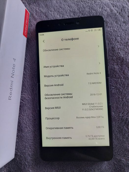 Xiaomi Redmi Note 4 3гб 32 гб