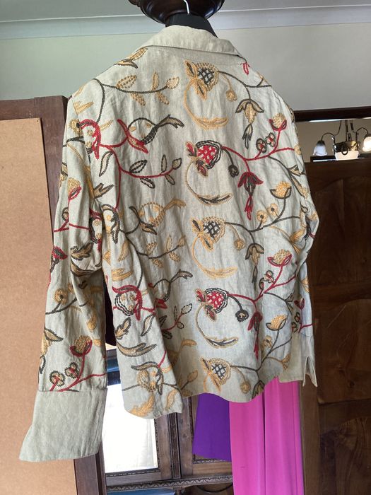 Vestido lanidor 40 jaqueta bordada estilo etnico gabardine cortefiel