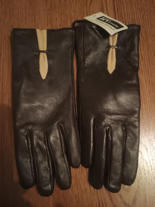 Rękawiczki sköra naturalna ,wnętrze z wełny