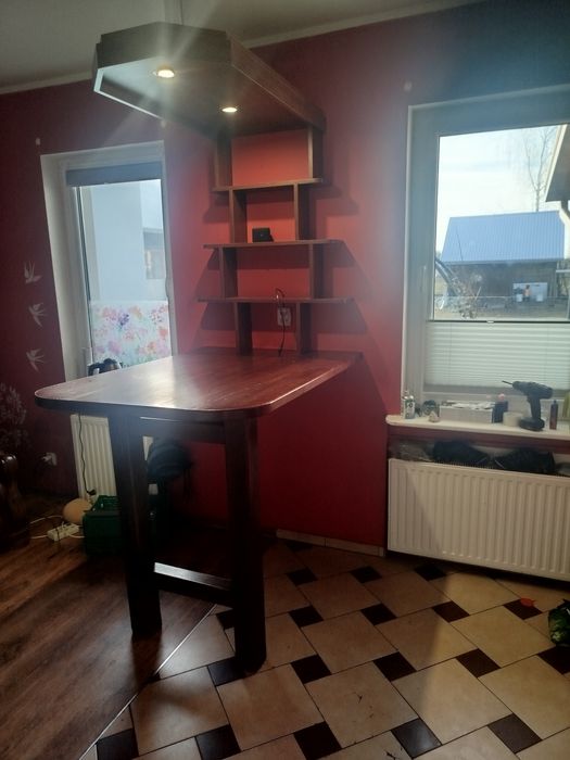 Stół dębowy/ barowy  z korona
