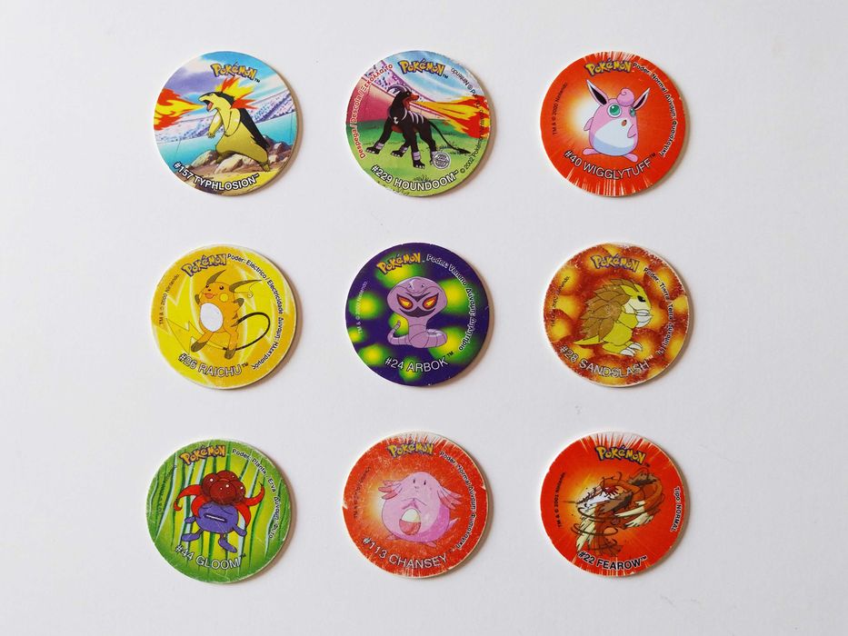 9 tazos POKEMON Tazos League, Tazo 2, Tazos Attack 2 | Matutano lote