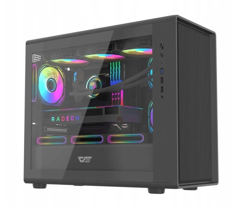 Obudowa komputerowa darkFlash /Nowa /Big Tower /Szkło /Czarna /USB 3.0