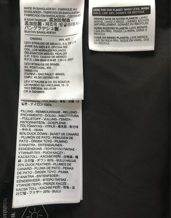 Пуховик Levi’s  Оригінал!