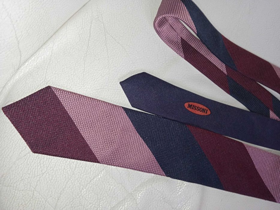 Missoni luksusowy krawat z jedwabiu Oryginalny