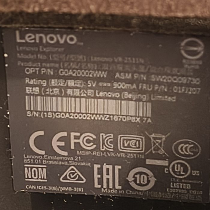 Gogle VR Lenovo Explorer