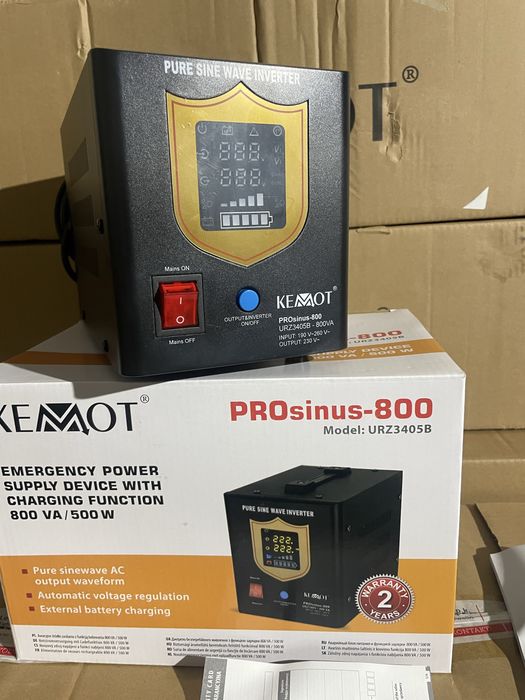 Джерело безперебійного живлення (ДБЖ) KEMOT PROsinus-800, 800VA/500W