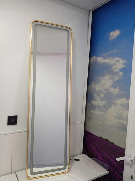 Espelhos Dourados com Luz Novos e Profissionais 140CM X 40CM