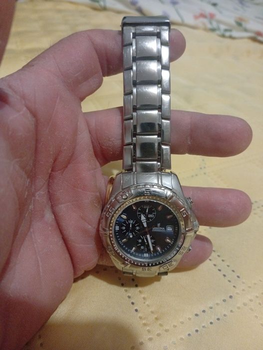 Relógio festina, aço, cronógrafo