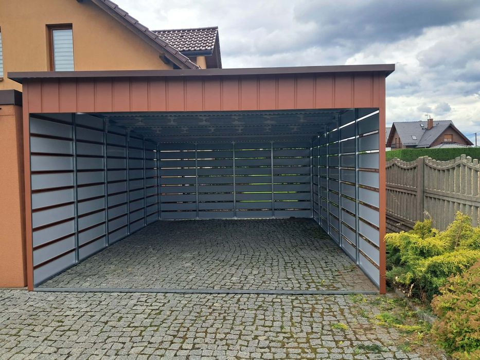 Nowoczesna wiata na auto. Carport klasy premium. Garaż blaszany. Producent.