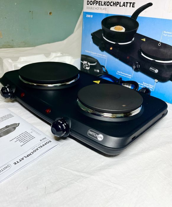 Настольная электрическая плита! Двойная Swich On 2500Вт из Германии!