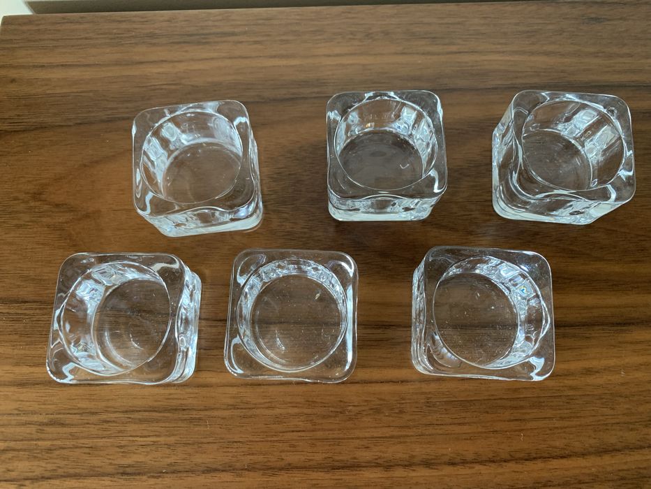 Suportes para velas (6) em vidro